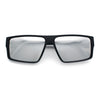 Locs Mens Color Mirror Flat Top Gangster Plastic Rectangle Sunglasses