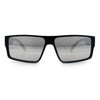 Locs Mens Color Mirror Flat Top Gangster Plastic Rectangle Sunglasses