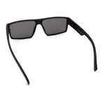 Locs Mens Color Mirror Flat Top Gangster Plastic Rectangle Sunglasses