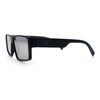 Locs Mens Color Mirror Flat Top Gangster Plastic Rectangle Sunglasses