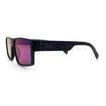 Locs Mens Color Mirror Flat Top Gangster Plastic Rectangle Sunglasses