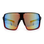 Xloop Mens Large Shield USA American Flag Print MTB Rectangle Sunglasses