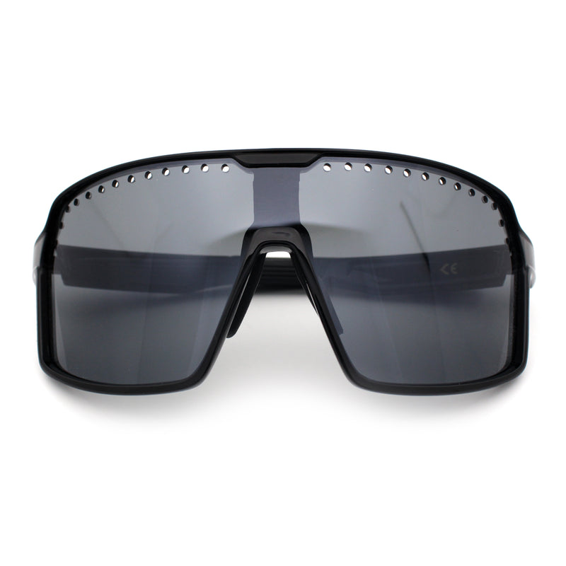 Xloop Mens Large Shield USA American Flag Print MTB Rectangle Sunglasses