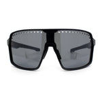 Xloop Mens Large Shield USA American Flag Print MTB Rectangle Sunglasses