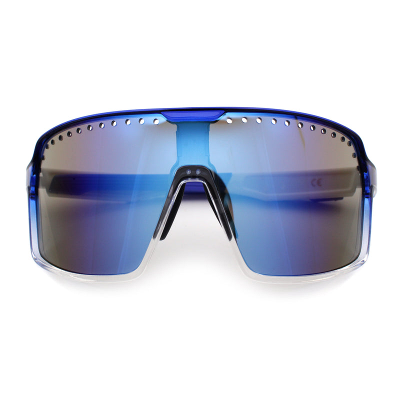 Xloop Mens Large Shield USA American Flag Print MTB Rectangle Sunglasses