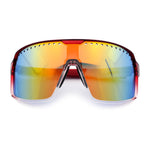 Xloop Mens Large Shield USA American Flag Print MTB Rectangle Sunglasses