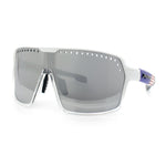 Xloop Mens Large Shield USA American Flag Print MTB Rectangle Sunglasses