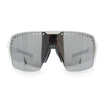 Xloop Mens Large Shield USA American Flag Print MTB Rectangle Sunglasses