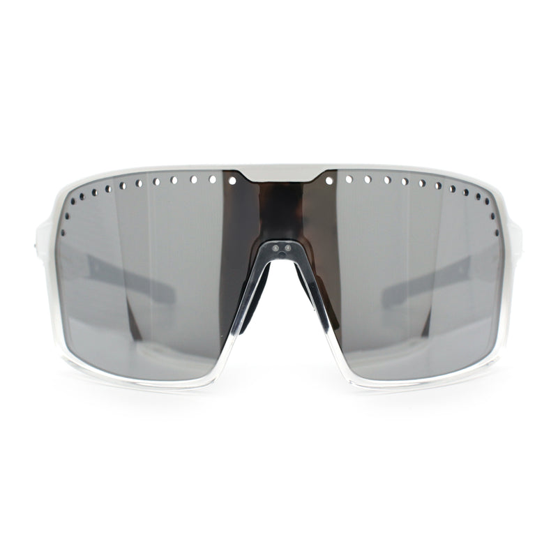 Xloop Mens Large Shield USA American Flag Print MTB Rectangle Sunglasses