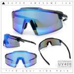 Xloop Rimless Dimensional XL Oversize Shield MTB Sport Plastic Sunglasses