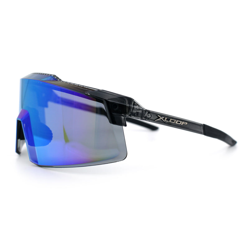 Xloop Rimless Dimensional XL Oversize Shield MTB Sport Plastic Sunglasses