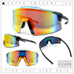 Xloop Rimless Dimensional XL Oversize Shield MTB Sport Plastic Sunglasses