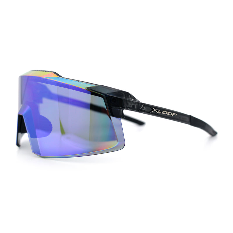 Xloop Rimless Dimensional XL Oversize Shield MTB Sport Plastic Sunglasses