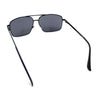 Mens Classic Iconic Rectangle Metal Rim Officer Agent Spring Hinge Sunglasses