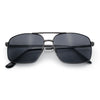 Mens Classic Iconic Rectangle Metal Rim Officer Agent Spring Hinge Sunglasses