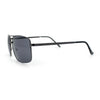 Mens Classic Iconic Rectangle Metal Rim Officer Agent Spring Hinge Sunglasses