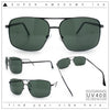 Mens Classic Iconic Rectangle Metal Rim Officer Agent Spring Hinge Sunglasses