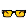 Retro Urban City Gent Hipster Thick Plastic Horn Rim Rectangle Sunglasses