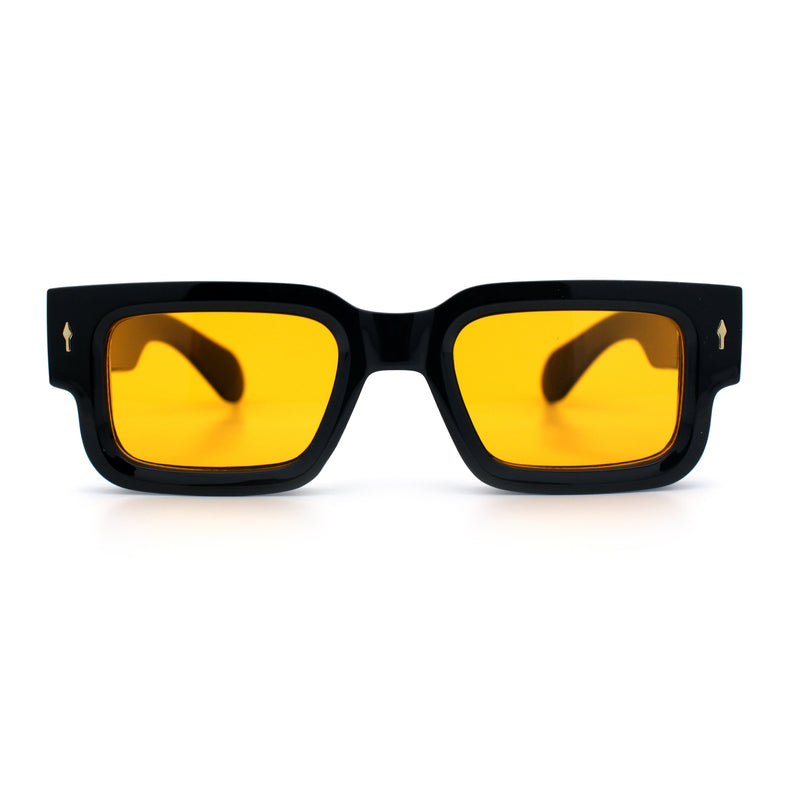 Retro Urban City Gent Hipster Thick Plastic Horn Rim Rectangle Sunglasses