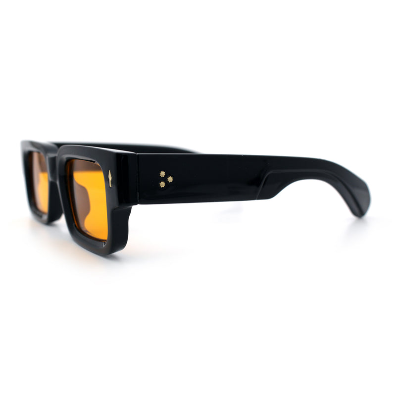 Retro Urban City Gent Hipster Thick Plastic Horn Rim Rectangle Sunglasses