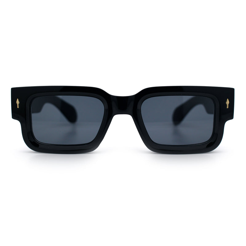 Retro Urban City Gent Hipster Thick Plastic Horn Rim Rectangle Sunglasses