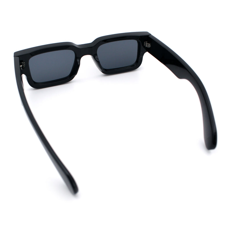 Retro Urban City Gent Hipster Thick Plastic Horn Rim Rectangle Sunglasses