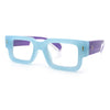 Retro Urban City Gent Hipster Thick Plastic Horn Rim Rectangle Sunglasses