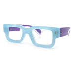 Retro Urban City Gent Hipster Thick Plastic Horn Rim Rectangle Sunglasses