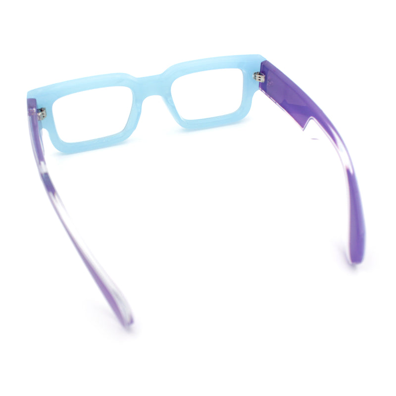 Retro Urban City Gent Hipster Thick Plastic Horn Rim Rectangle Sunglasses
