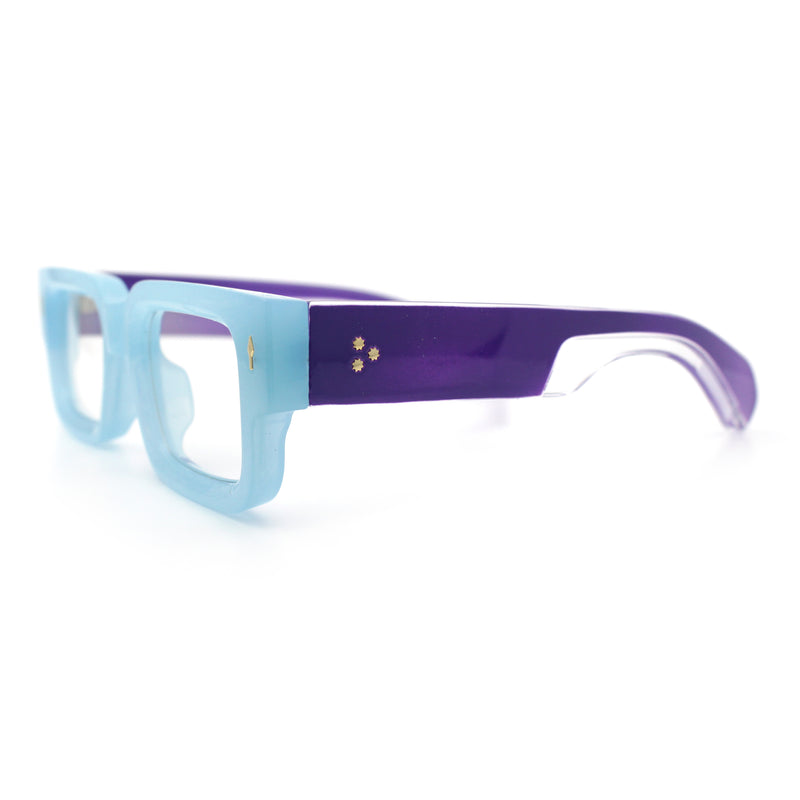Retro Urban City Gent Hipster Thick Plastic Horn Rim Rectangle Sunglasses