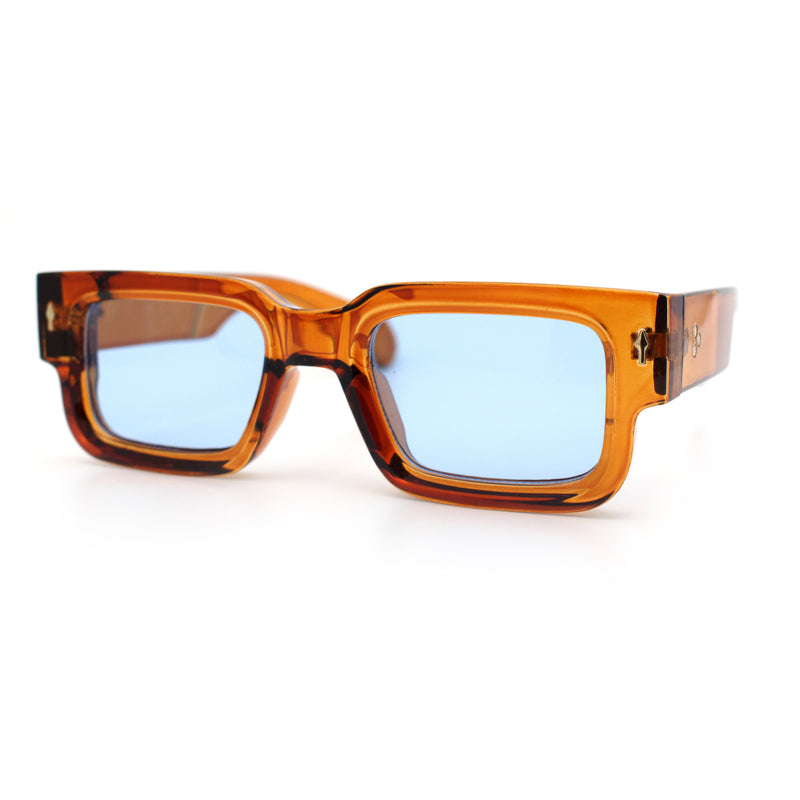 Retro Urban City Gent Hipster Thick Plastic Horn Rim Rectangle Sunglasses