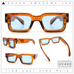 Retro Urban City Gent Hipster Thick Plastic Horn Rim Rectangle Sunglasses