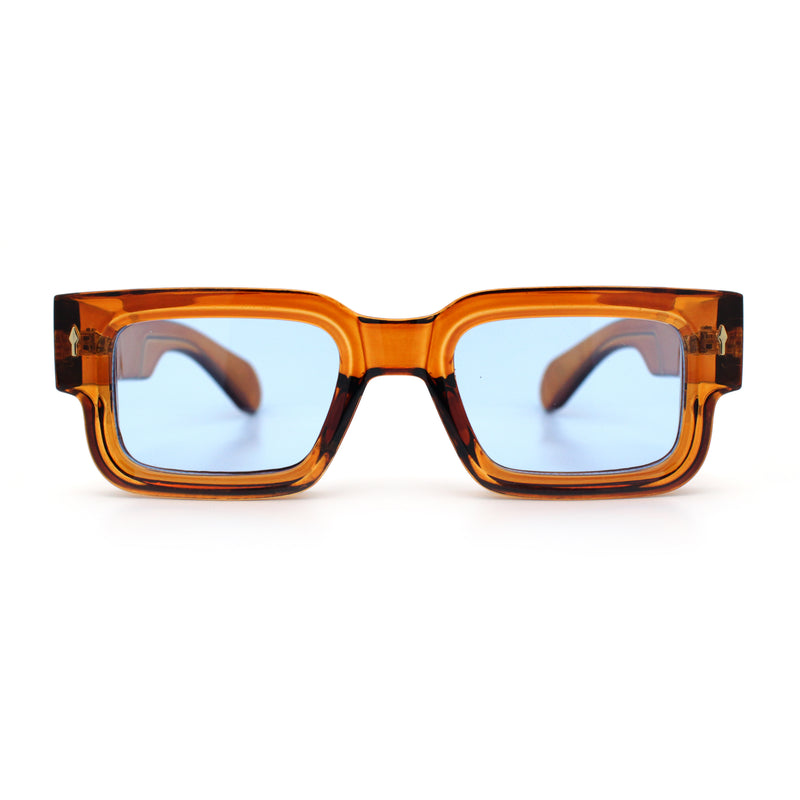 Retro Urban City Gent Hipster Thick Plastic Horn Rim Rectangle Sunglasses