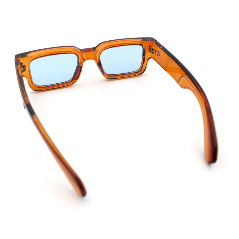 Retro Urban City Gent Hipster Thick Plastic Horn Rim Rectangle Sunglasses
