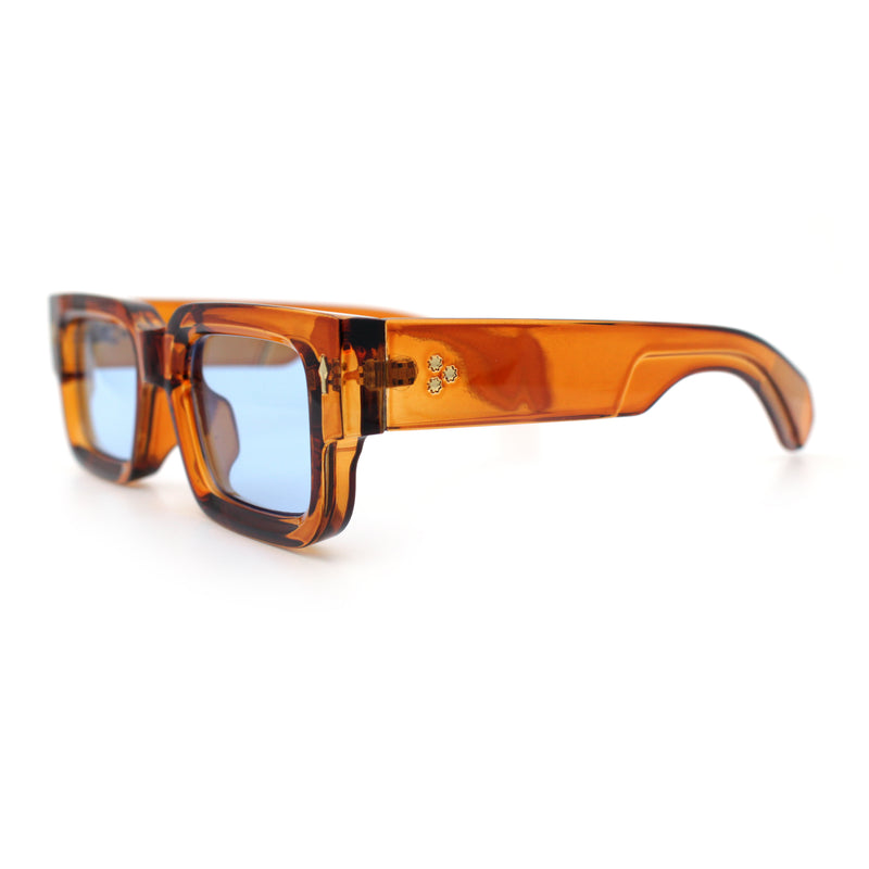 Retro Urban City Gent Hipster Thick Plastic Horn Rim Rectangle Sunglasses