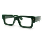 Retro Urban City Gent Hipster Thick Plastic Horn Rim Rectangle Sunglasses