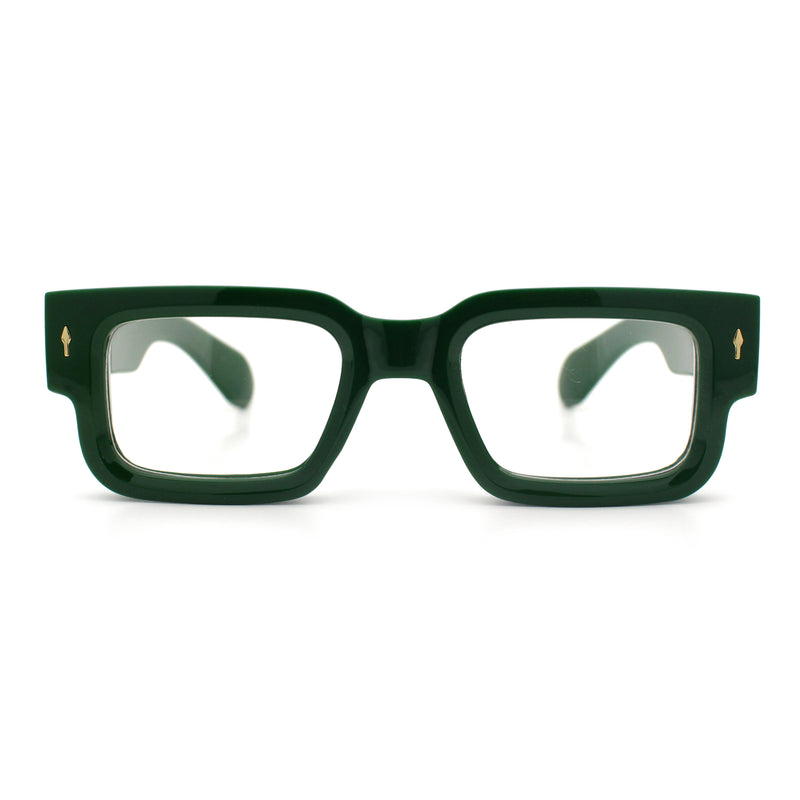 Retro Urban City Gent Hipster Thick Plastic Horn Rim Rectangle Sunglasses