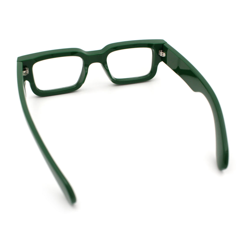 Retro Urban City Gent Hipster Thick Plastic Horn Rim Rectangle Sunglasses