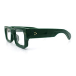 Retro Urban City Gent Hipster Thick Plastic Horn Rim Rectangle Sunglasses