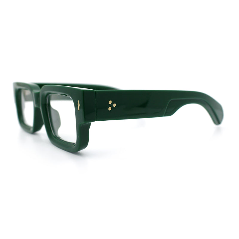 Retro Urban City Gent Hipster Thick Plastic Horn Rim Rectangle Sunglasses