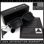 Retro Urban City Gent Hipster Thick Plastic Horn Rim Rectangle Sunglasses
