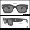 Retro Urban City Gent Hipster Thick Plastic Horn Rim Rectangle Sunglasses