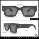 Retro Urban City Gent Hipster Thick Plastic Horn Rim Rectangle Sunglasses