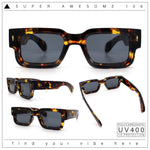Retro Urban City Gent Hipster Thick Plastic Horn Rim Rectangle Sunglasses