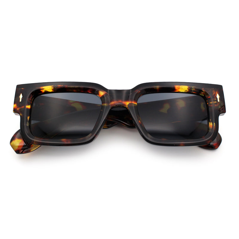 Retro Urban City Gent Hipster Thick Plastic Horn Rim Rectangle Sunglasses