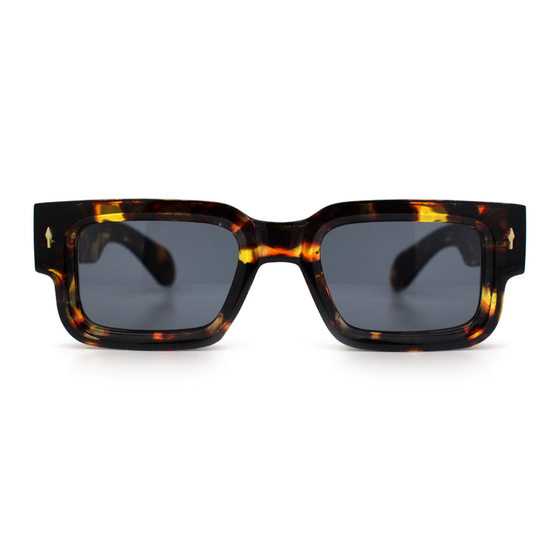 Retro Urban City Gent Hipster Thick Plastic Horn Rim Rectangle Sunglasses