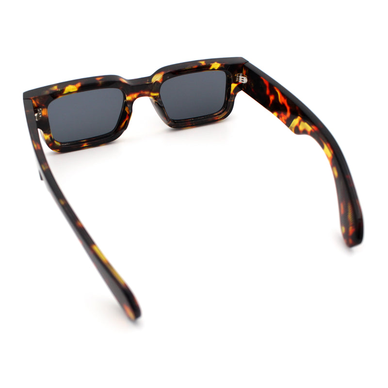 Retro Urban City Gent Hipster Thick Plastic Horn Rim Rectangle Sunglasses