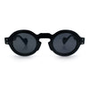 Retro Nerdy Hipster Round Thick Horn Rim Plastic Keyhole Sunglasses