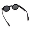 Retro Nerdy Hipster Round Thick Horn Rim Plastic Keyhole Sunglasses