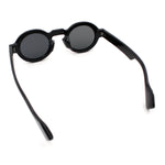 Retro Nerdy Hipster Round Thick Horn Rim Plastic Keyhole Sunglasses